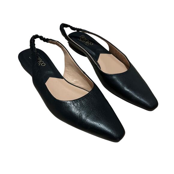 Franco Sarto Briella Pointed Toe Slingback Flats Size 8 M Black - Picture 1 of 5